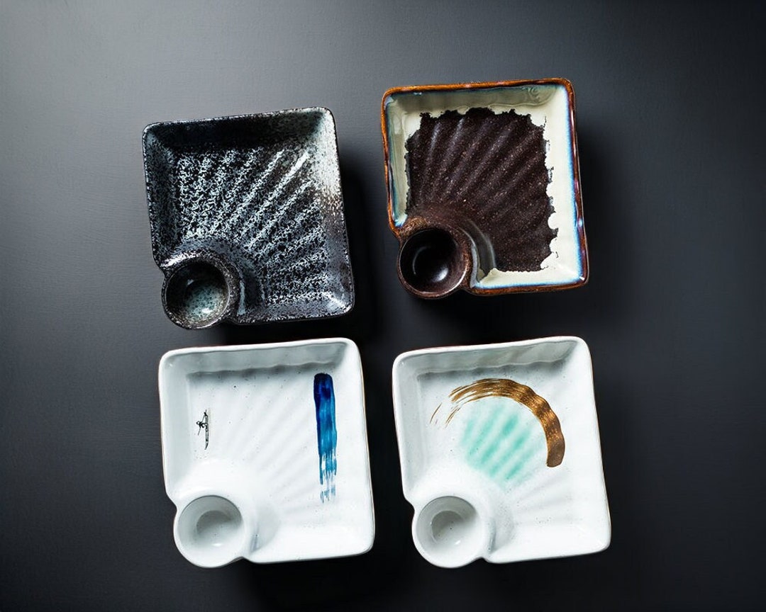 Ceramic Japanese Sushi Dumpling Plate Contemporary Plate With Sauce