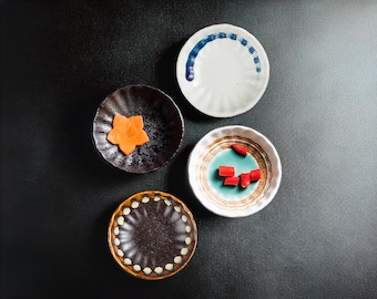 Ceramic Dipping Sauce Bowls: Japanese Style Condiment Dishes, Set of 4