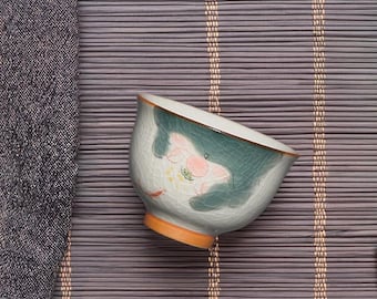 Handcrafted Ceramic Chinese Floral Kung Fu Tea Cups |  Exquisite Floral Designs, Ceramic Gifts for Tea Ceremonies and Elegant Home Decor