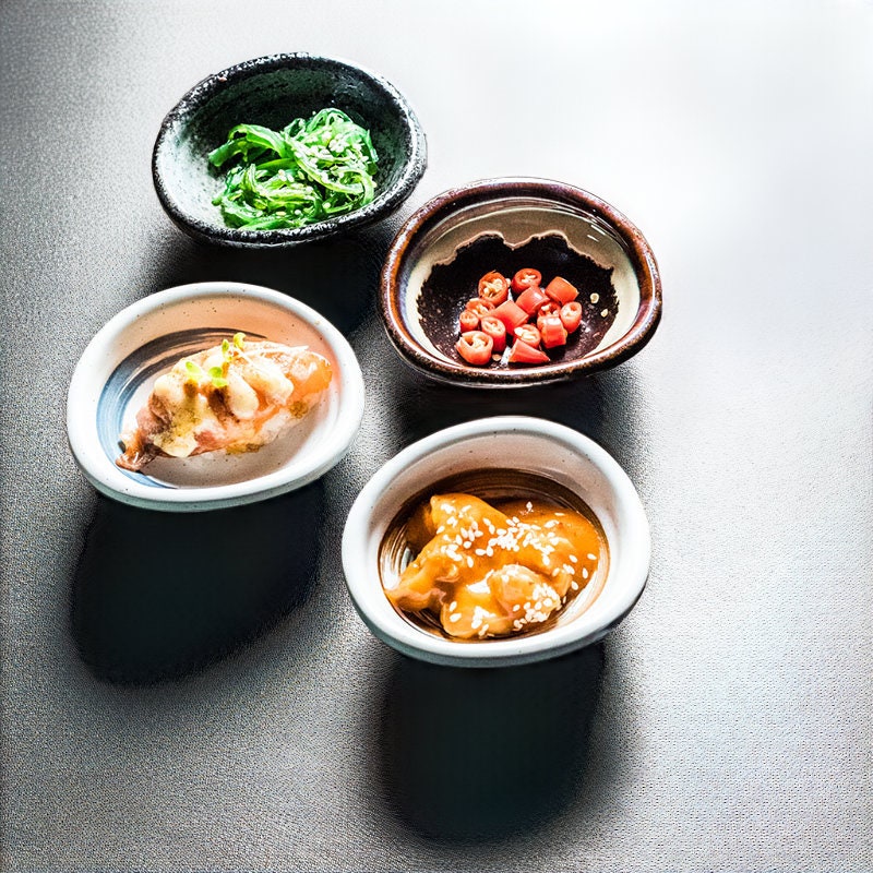 10 Ciotoline In Ceramica Per Salse - 8.5 Cm - Ideali Per Sushi, Dessert, Antipasti - Set Multiuso - Foto 3