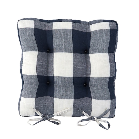 Buffalo Check Chair Pads Navy Etsy