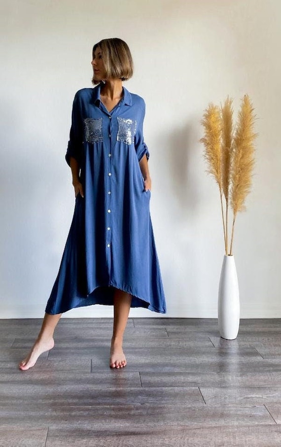 blue dress for baby girl Black Velvet Dress - Button-Down-Dress - Pinafore Dress