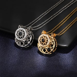 THE BEST PRİCE Sun+Moon (2Pcs), Magnetic Couples Necklace Matching Necklaces, Couple Necklaces 100 Languages, Best Gift for Men & Women.