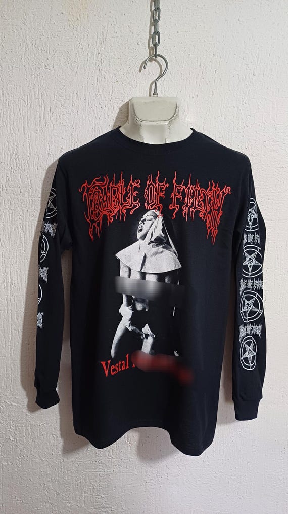 お気にいる Cradle of Filth Vestal M Long Sleeve Shirt Black Metal Dimmu トップス