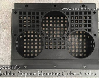 Set of 3 , Modular Square Mounting Cube -3 holes 'Note: 5.5" x 4.5" x 1.50 " '
