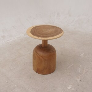 Teak Wood Stool, Wood End Table, Mid Century Night Stand, Modern Wood Stool