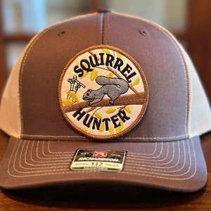 Squirrel Hunter Custom Patch on a Richardson 112 Trucker Snapback Hat!  Nice!