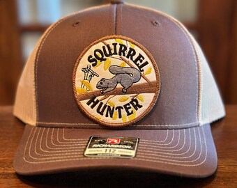 Squirrel Hunter Custom Patch on a Richardson 112 Trucker Snapback Hat!  Nice!