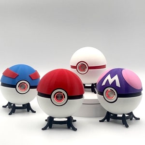 Klassische Pokebälle mit LED-Knopf