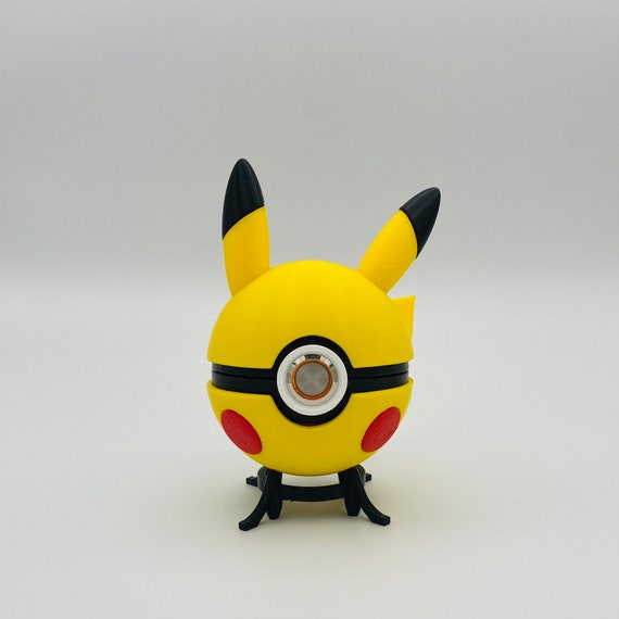 Unique Pikachu Pokeball With LED Button 