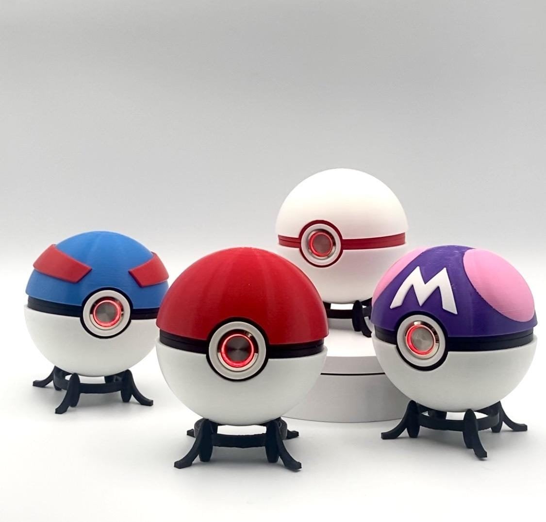 Classic Pokeballs With LED Button - Etsy, image size:1125x1075