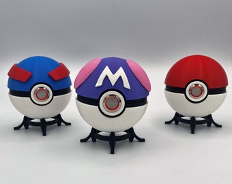 Classic Pokeballs with LED button