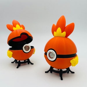 Pokeball Torchic unica con pulsante LED