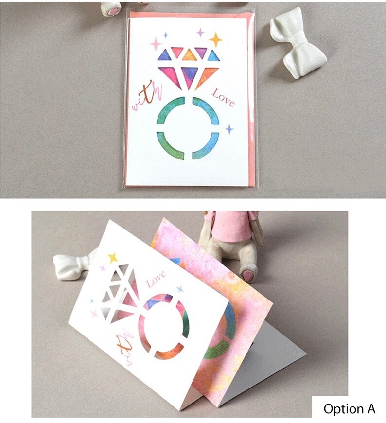 9 Styles Small Laser Cut Greeting Cards Etsy
