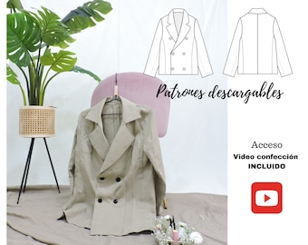 Herunterladbares Schnittmuster und Video-Tutorial für eine Blazer-Jacke für den Sommer