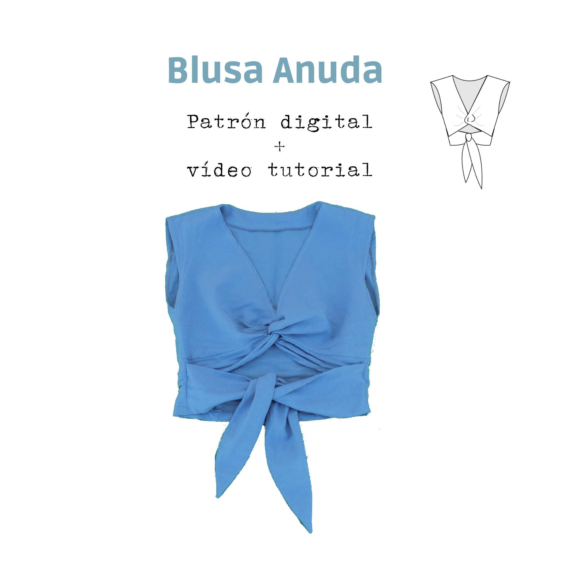 Blusa delantera cruzada Etsy Espana