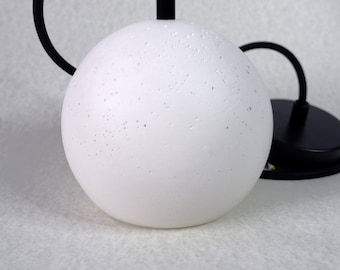 Modern White Ceiling Lamp with Black Cable, Industrial Orb Pendant for Kitchen Decor