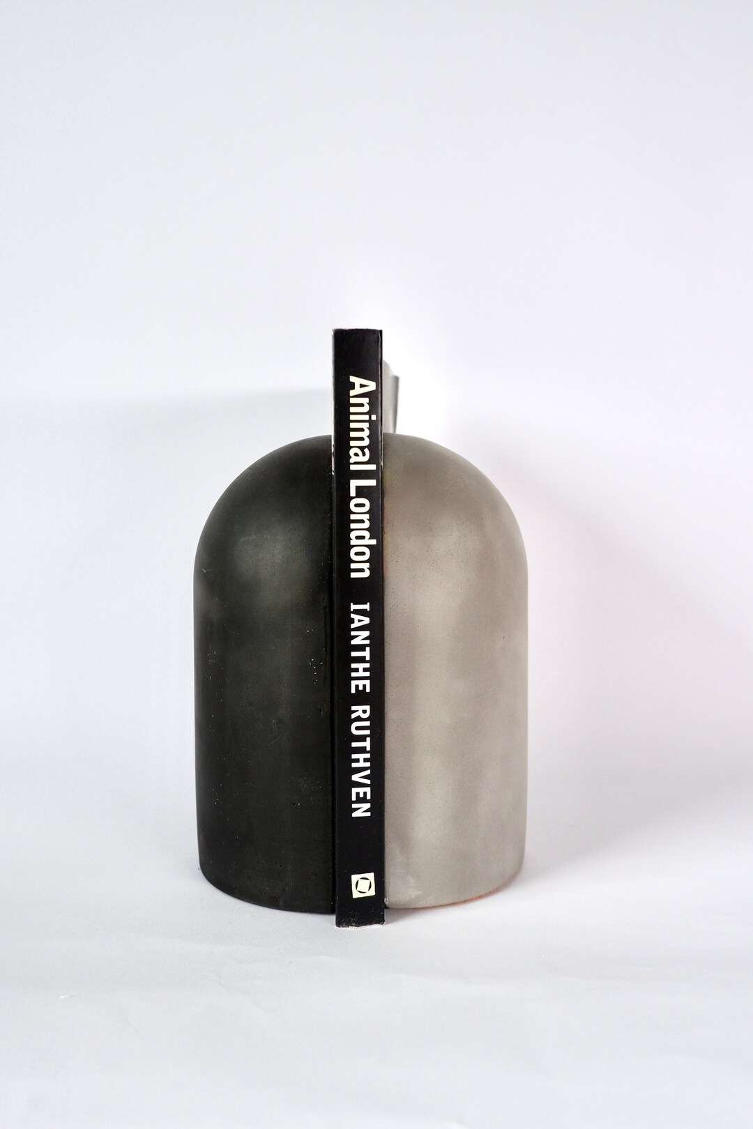 Grey and Black Bookends Set, Modern Minimalistic Design Bookends for ...
