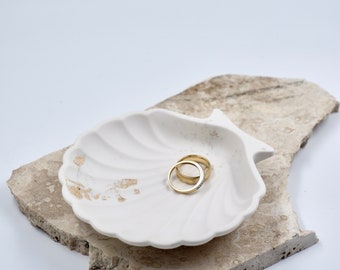 Jesmonite seashell tray | Jewellery Tray | Candle Tray | Decorative Tray| Shell Coaster| Blue seashell