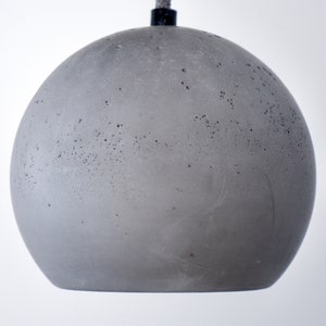 Round hanging lamp, grey pendant lamp from plaster image 2