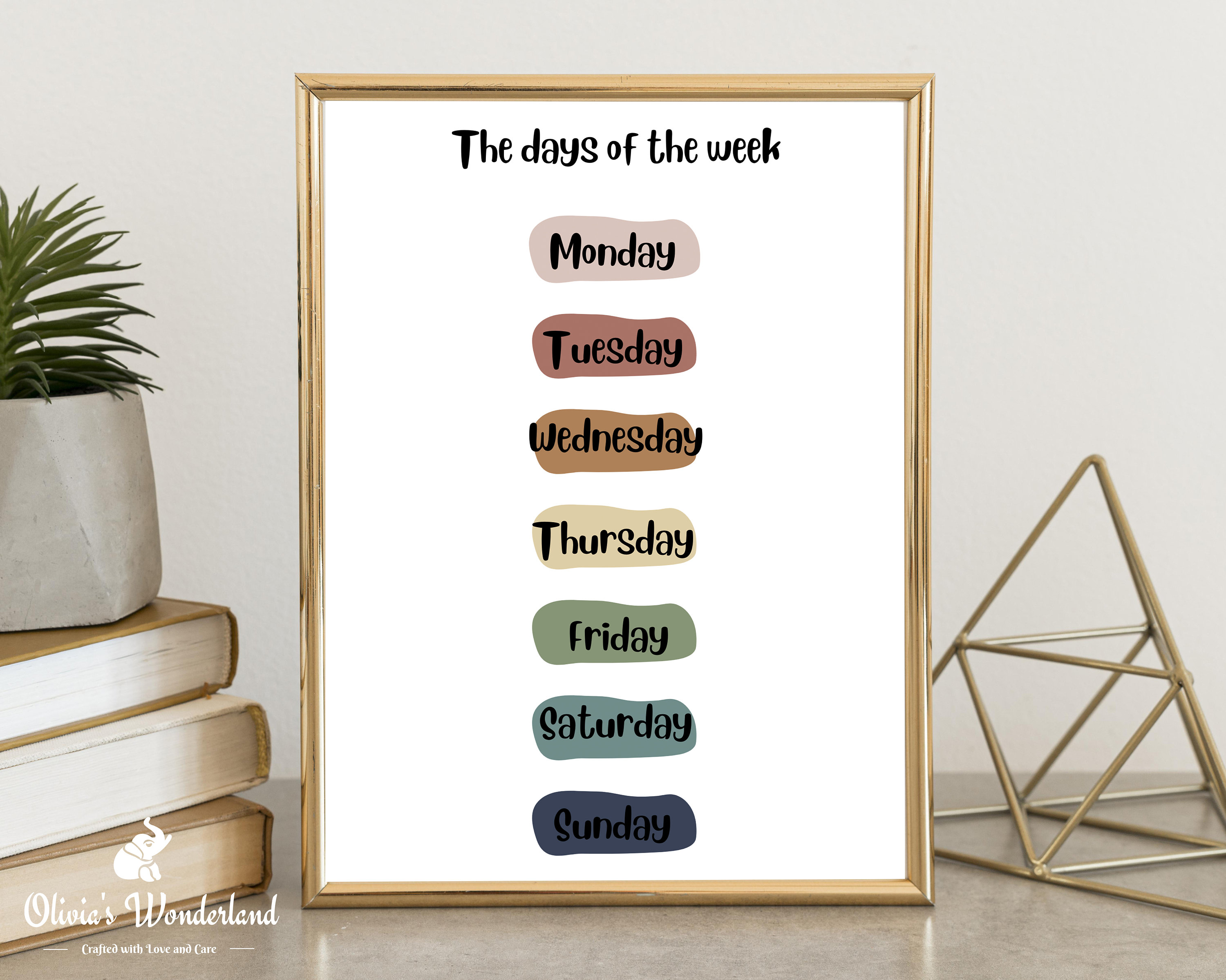 Days of the Week Educational Poster - Etsy Canada