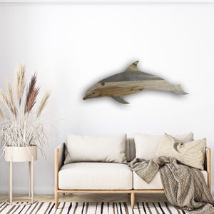 Wooden Dolphin wall art