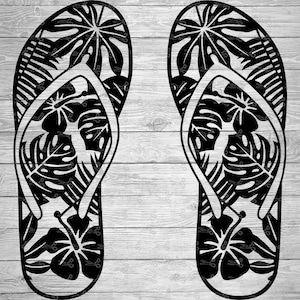 Floral Flip Flops SVG, EPS &PNG Files