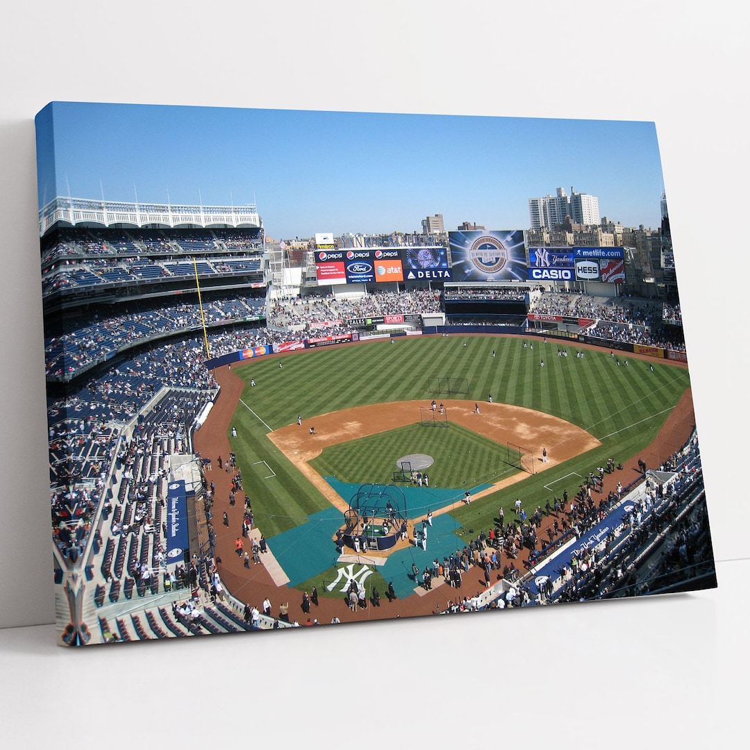 Yankee Stadium Wall Art New York Yankees Canvas Baseball Etsy