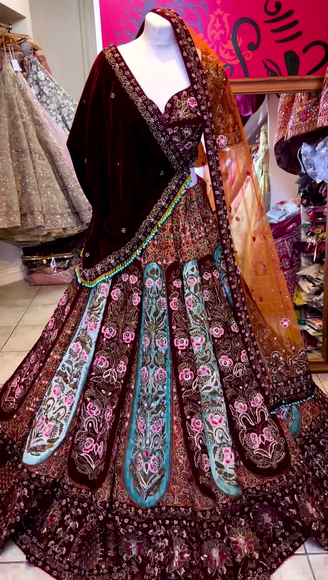 Handmade bridal lehenga top
