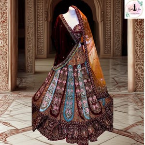 wedding lehenga for bride hand crafted
