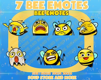 Bee Emote Set 3 for Twitch - Twitch Emotes - Twicth, Discord, YouTube