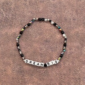 Word Bracelet - Dream Big - Inspirational - Motivational Bracelets-Stackable Bracelet - Gift - Beaded Bracelet