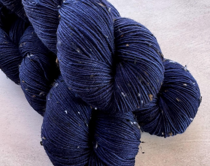 Dude Blue - Tweed Sock Hand Dyed Yarn