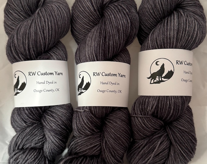 Dude Grey - Polwarth DK Hand Dyed Yarn