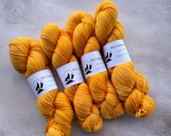 Tangerine - Corriedale Nylon Sock Hand Dyed Yarn