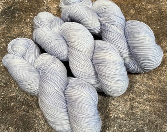 Ice Blue - Merino Nylon Fingering Hand Dyed Yarn