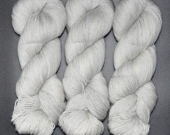 Cloudy Sky - Merino Silk Fingering Hand Dyed Yarn