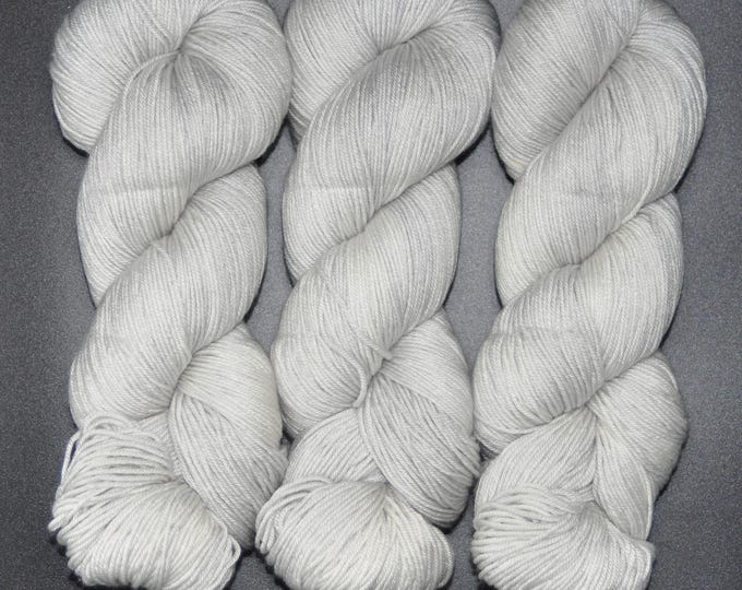 Cloudy Sky - Merino Silk Fingering Hand Dyed Yarn