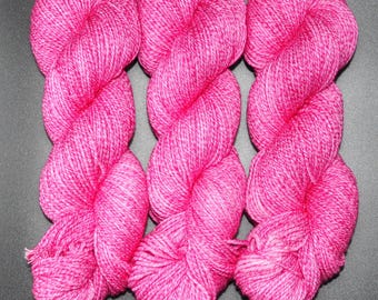 Cherry Pink - Merino Cotton DK Hand Dyed Yarn