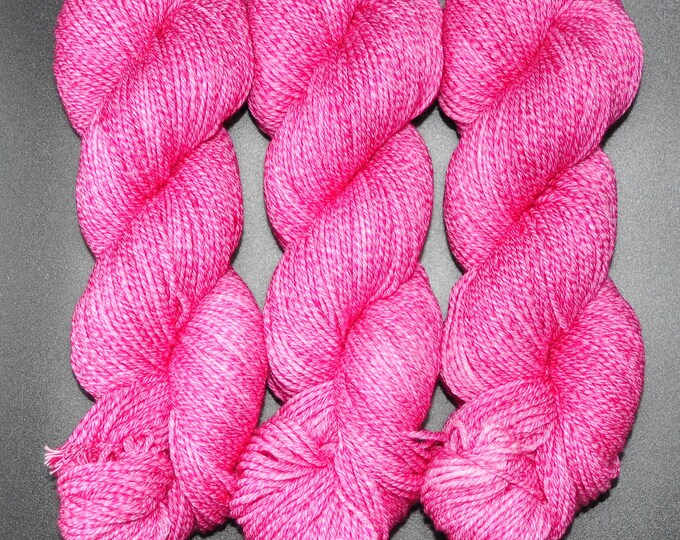 Cherry Pink - Merino Cotton DK Hand Dyed Yarn