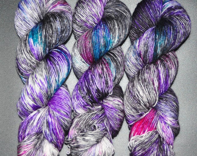 Violet Sabrewing - Single Ply Merino Fingering Hand Dyed Yarn