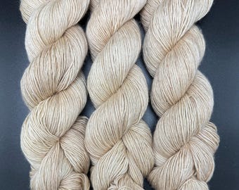 Desert Sand - Single Ply Merino Linen Fingering Hand Dyed Yarn