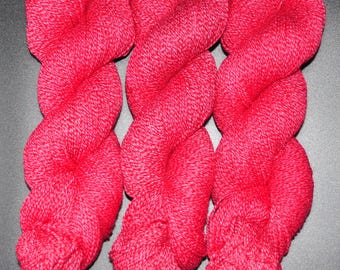 Ruby - Merino Cotton Fingering Hand Dyed Yarn