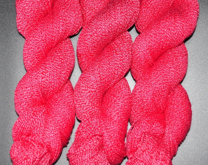 Ruby - Merino Cotton Fingering Hand Dyed Yarn