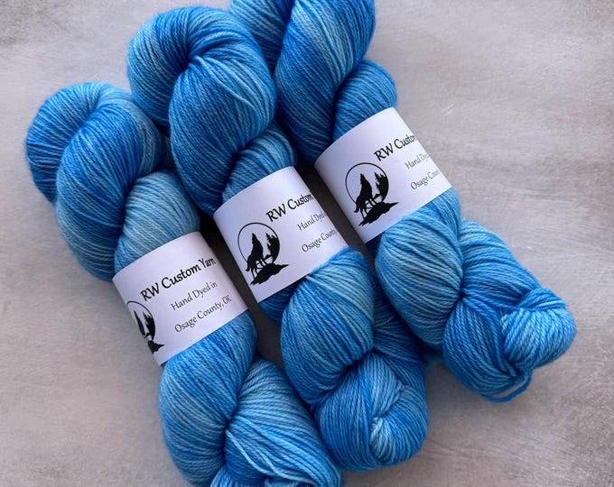 Summer Sky - Corriedale Nylon Sock Hand Dyed Yarn