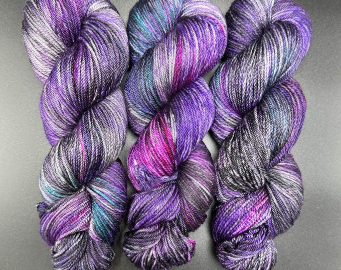 Violet Sabrewing - Merino Silk DK Hand Dyed Yarn