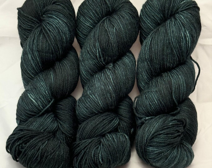 Hunter Green - Merino Cashmere Nylon Fingering Hand Dyed Yarn