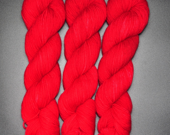 Ruby -  50 GRAM Merino Nylon Fingering Hand Dyed Yarn