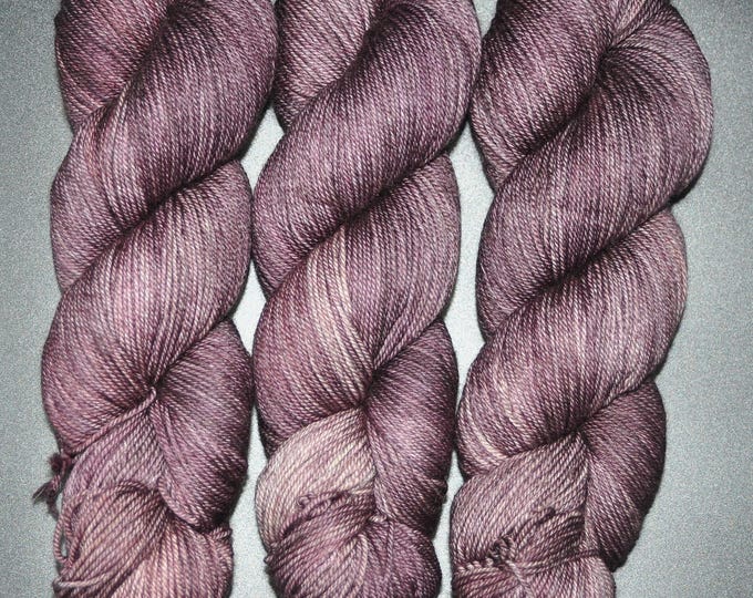 Purple Taupe - Merino Cashmere Nylon Fingering Hand Dyed Yarn