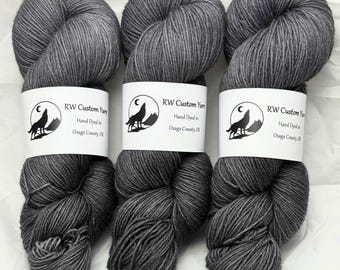 Dude Grey - Blue Faced Leicester Fingering Hand Dyed Yarn
